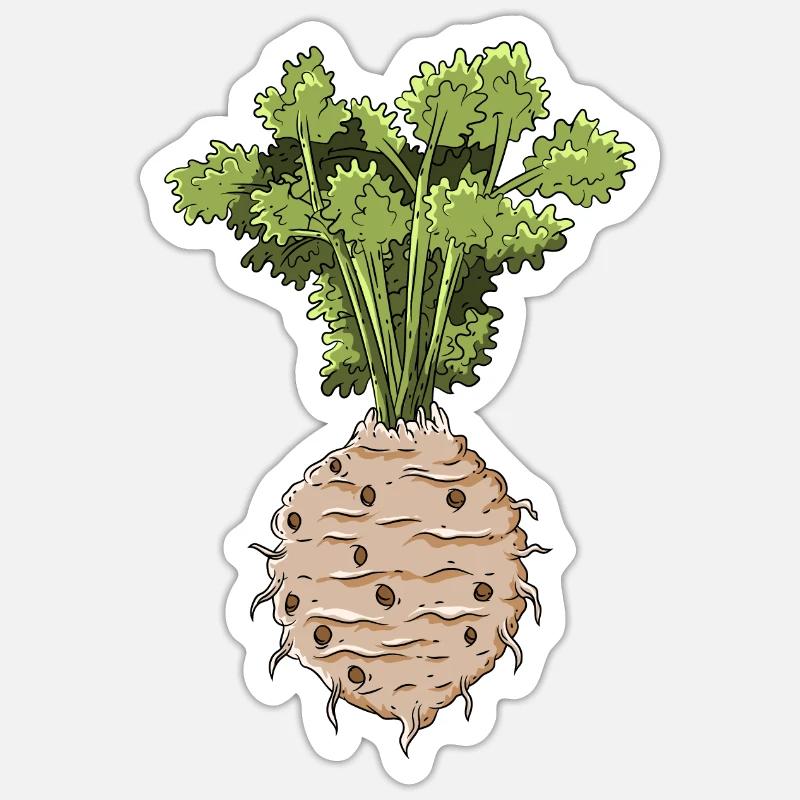 celery - Sticker size S (10 x 10 cm) - white matte