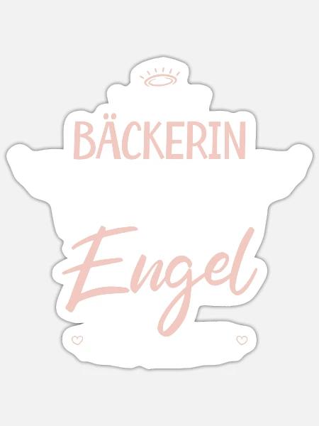 Bäckerin - Sticker Größe S (10 x 10 cm) - Mattweiß
