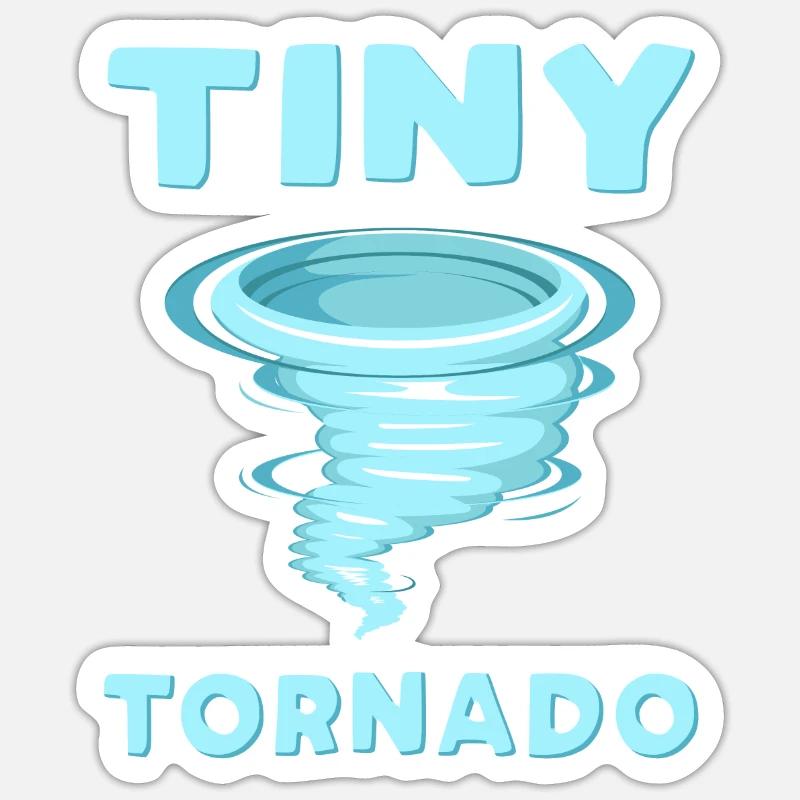 Tiny Tornado - Sticker Größe S (10 x 10 cm) - Mattweiß