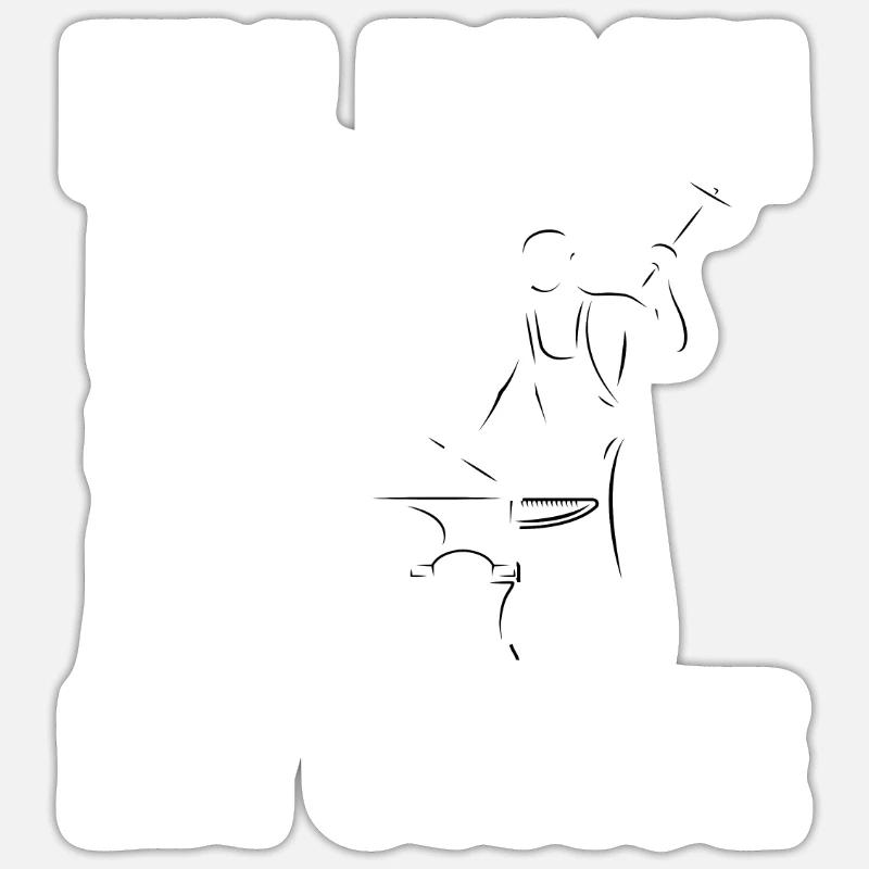 blacksmith - Sticker size S (10 x 10 cm) - white matte