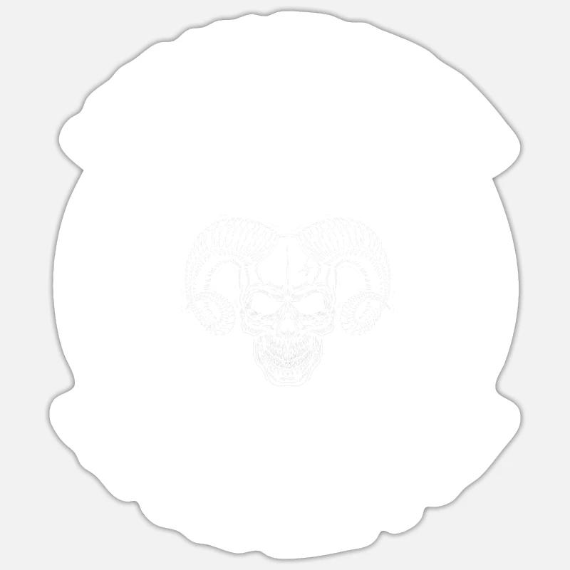 I Got 666 Problems But God Ain't One Blackcraft Cu - Sticker Größe S (10 x 10 cm) - Mattweiß