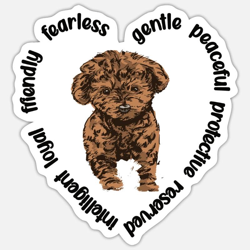 Cavapoo Hundeliebhaber Cavoodle Mama Cavapoo Hund - Sticker størrelse S (10 x 10 cm) - mat hvid