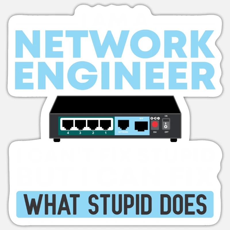 Netzwerktechniker Informatik Netzwerk Technk IT Sticker Größe S (10 x 10 cm)