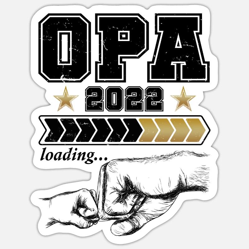 Opa 2022 Loading - Sticker Größe S (10 x 10 cm) - Mattweiß