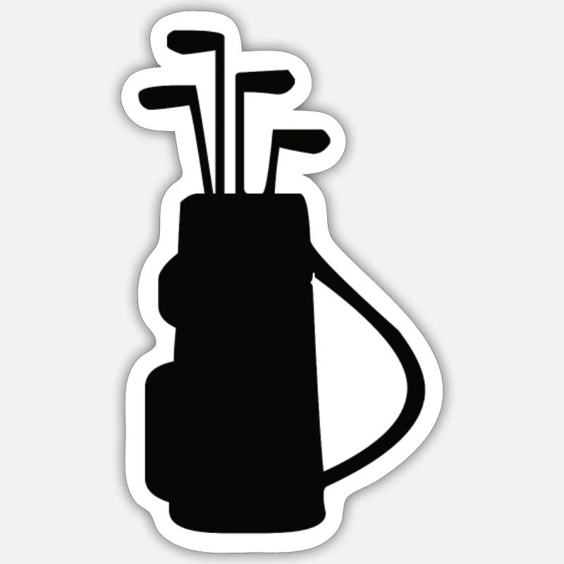 Golfen Vintage Retro Golf Golfer Geschenk - Sticker Größe S (10 x 10 cm) - Mattweiß