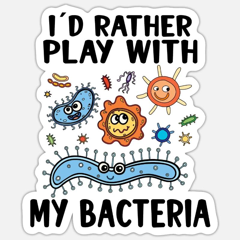 Microbiologiste Microbiology Lab Staph Gift Idea - Sticker taille S (10 x 10 cm) - blanc mat