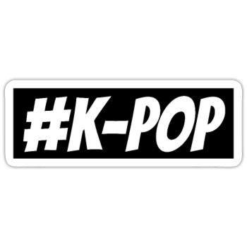 #K POP - Sticker size S (10 x 10 cm) - white matte - Front