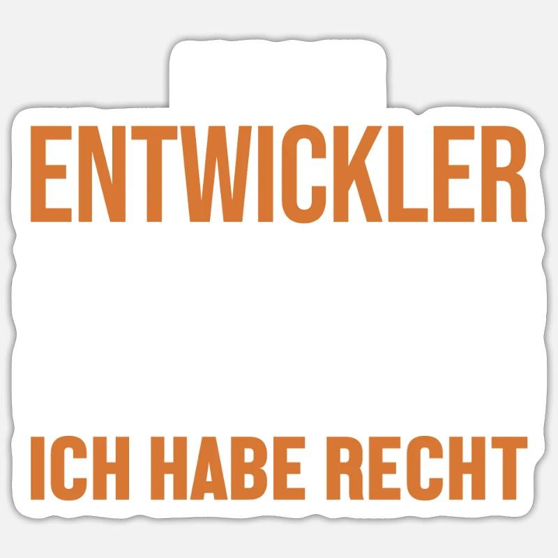 Entwickler hat immer Recht Systems Engineer Data Sticker Größe S (10 x 10 cm)