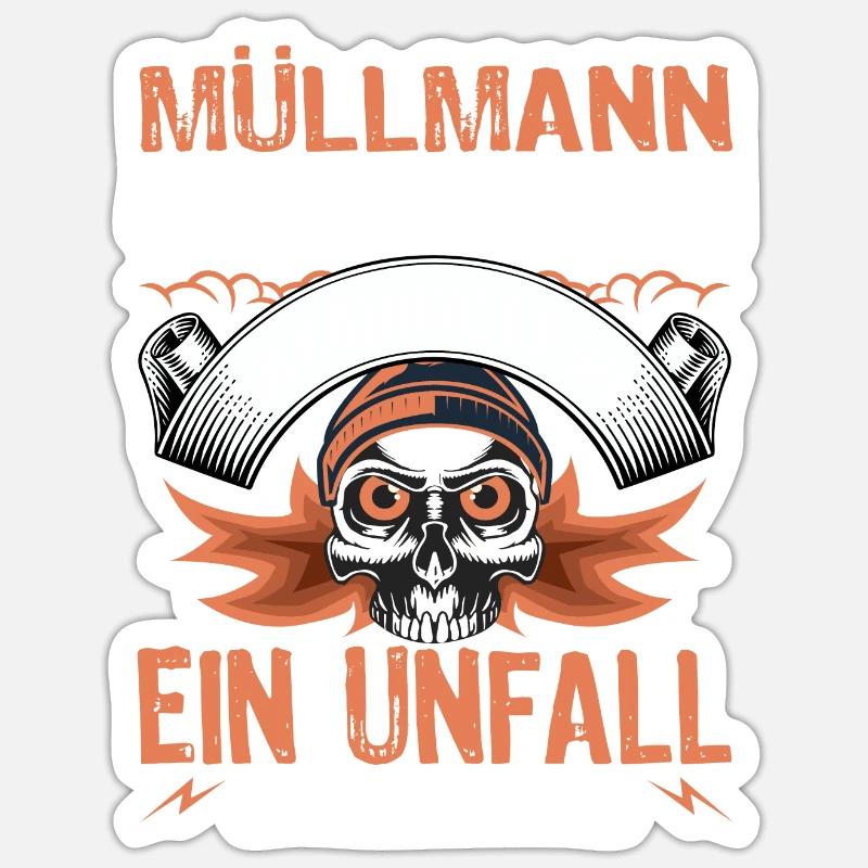 Müllmann Sei Nett Zu Mir Unfall | Müllmann Sticker Größe S (10 x 10 cm)