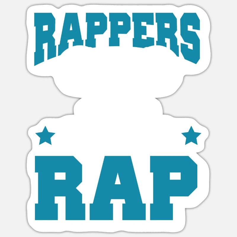 Rappers Rap - Sticker taille S (10 x 10 cm) - blanc mat