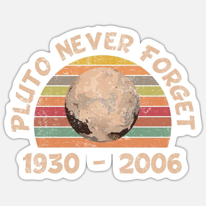 Pluton | Vintage Never Forget Pluton Sticker taille S (10 x 10 cm)