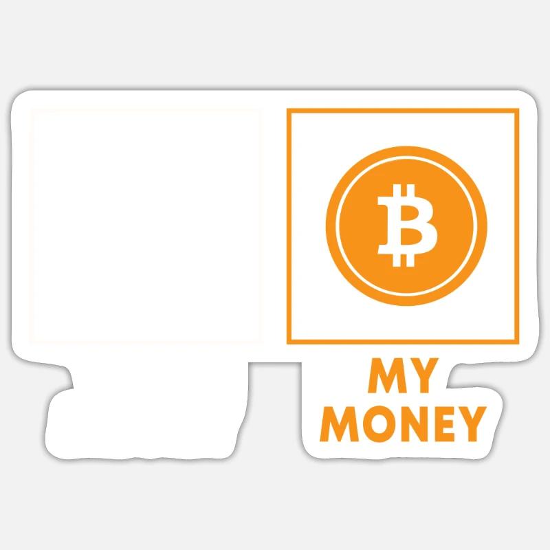 Bitcoin - Sticker Größe S (10 x 10 cm) - Mattweiß