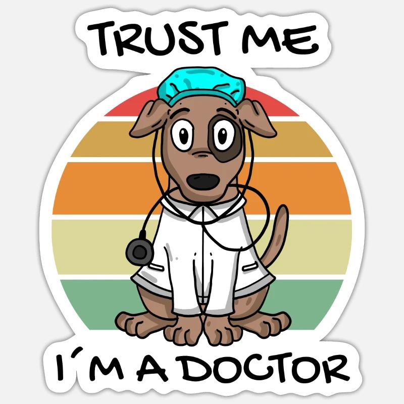 Veterinary veterinary veterinarian gift - Sticker size S (10 x 10 cm) - white matte