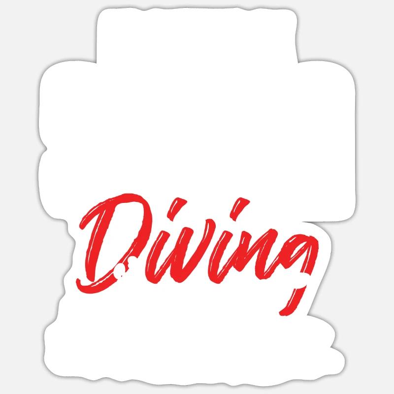 scuba diving - Sticker size S (10 x 10 cm) - white matte