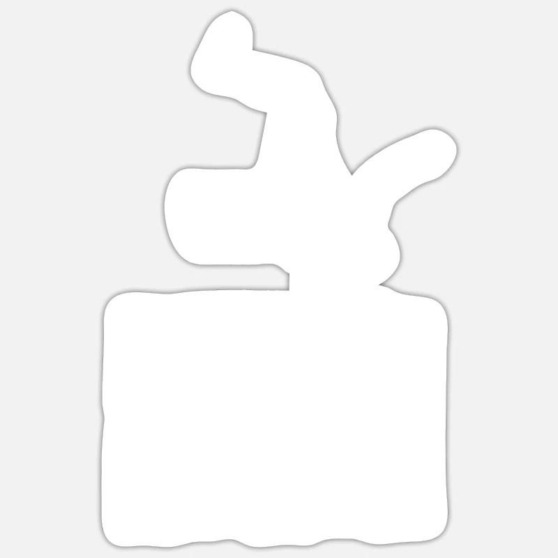 Breakdance dancing dancer BBoy - Sticker size S (10 x 10 cm) - white matte