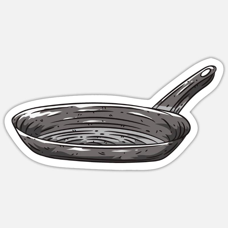 Casserole Cuisson - Sticker taille S (10 x 10 cm) - blanc mat