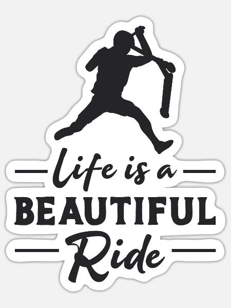 Scooter Stunt Vintage E-Scooter Retro Geschenkidee - Sticker Größe S (10 x 10 cm) - Mattweiß
