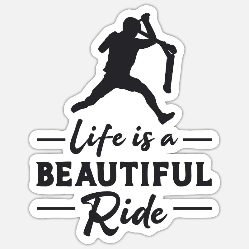 Scooter Stunt Vintage E-Scooter Retro Geschenkidee - Sticker Größe S (10 x 10 cm) - Mattweiß