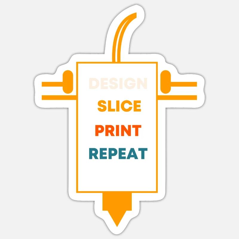 Impression 3D - Sticker taille S (10 x 10 cm) - blanc mat