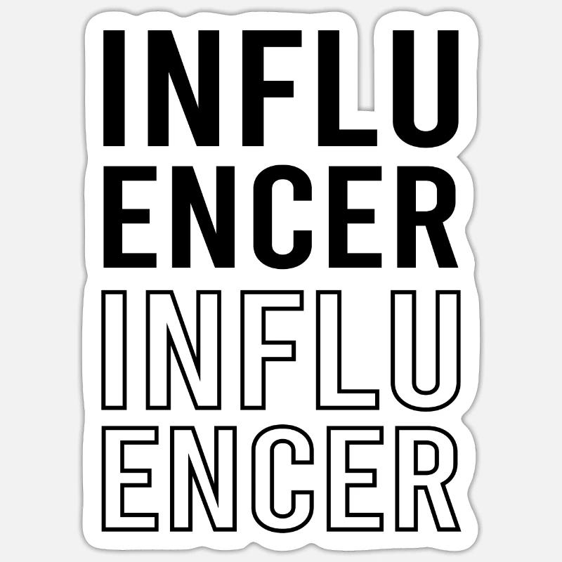 influences influence - Sticker taille S (10 x 10 cm) - blanc mat