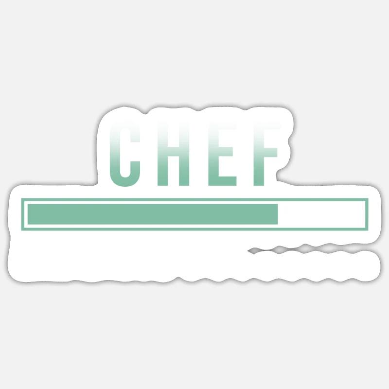 Koch loading Geschenk Ausbidlung - Sticker Größe S (10 x 10 cm) - Mattweiß