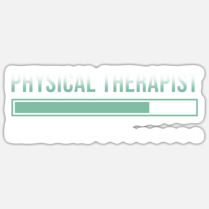 Physiotherapeut Loading - Sticker Größe S (10 x 10 cm) - Mattweiß