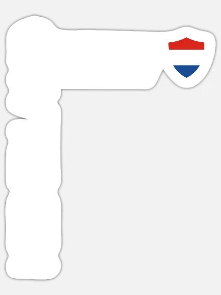 Fußball Flagge Fahne Nederland Niederlande - Sticker Größe S (10 x 10 cm) - Mattweiß