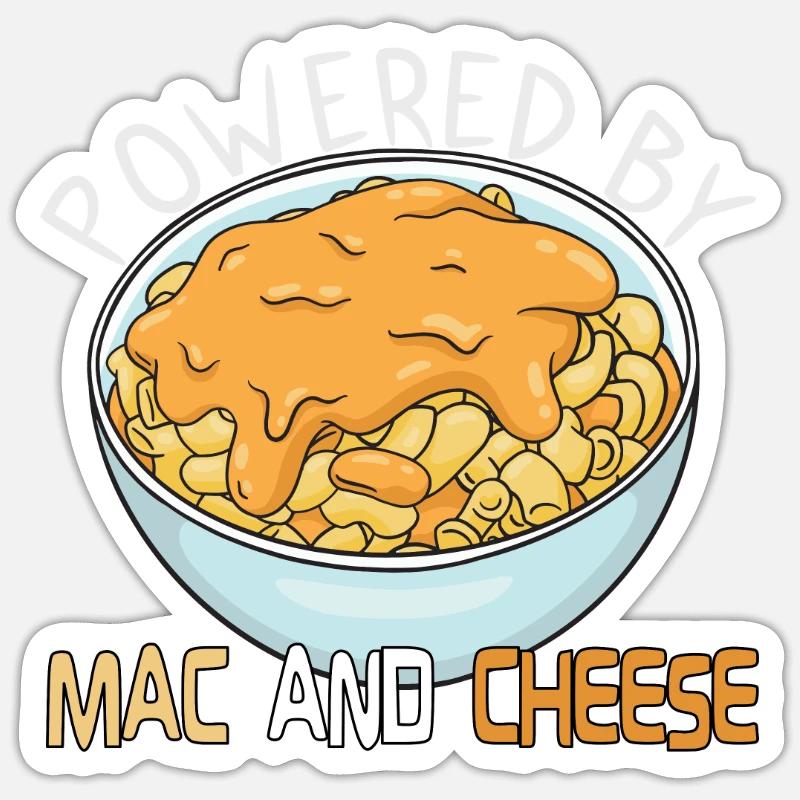 MAC AND CHEESE GIFT : powered by Mac and Cheese Sticker Größe S (10 x 10 cm)