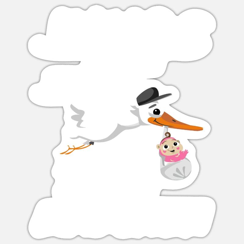 Jungs machen Jungs Männer machen Mädchen Geburt - Sticker Größe S (10 x 10 cm) - Mattweiß