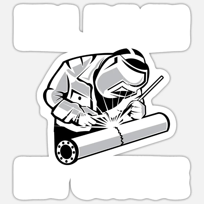 Welding - Sticker size S (10 x 10 cm) - white matte