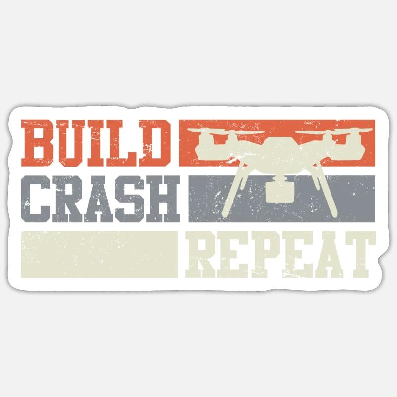 Drones Quadrocopter Pilot FPV Sticker taille S (10 x 10 cm)