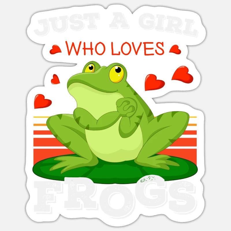 frog, frog toad, frog lover, Sticker size S (10 x 10 cm)