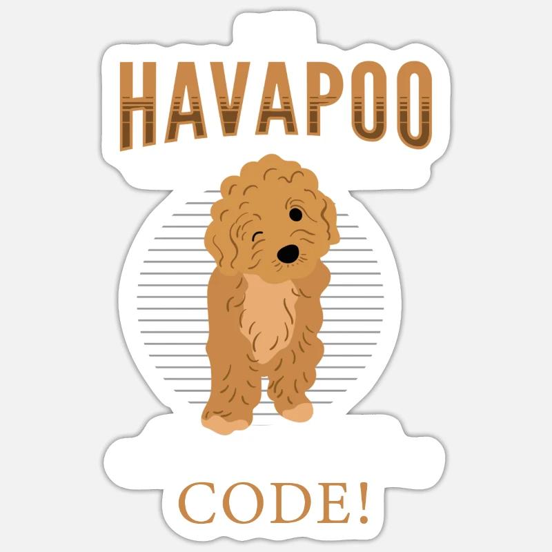 havapoo, havapoo puant métis, havapoo humor, Sticker taille S (10 x 10 cm)