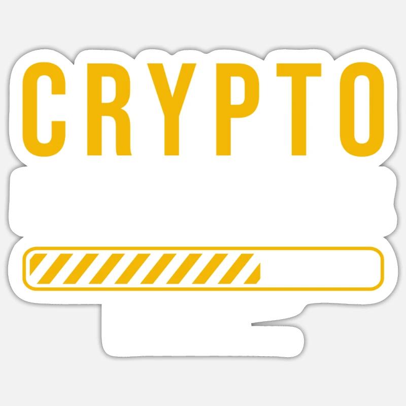 Crypto millionnaire loading - Sticker taille S (10 x 10 cm) - blanc mat