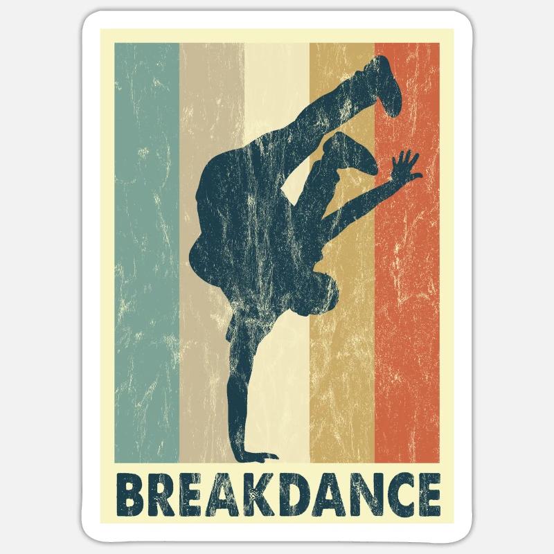 Breakdance - Sticker size S (10 x 10 cm) - white matte