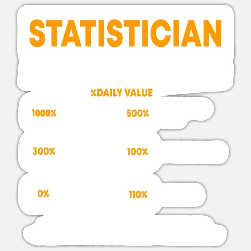 statistico - Sticker formato S (10 x 10 cm) - bianco opaco