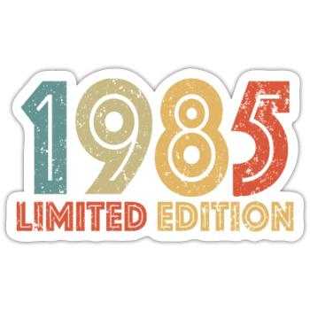 Limited edition 1985 - Sticker size S (10 x 10 cm) - white matte - Front