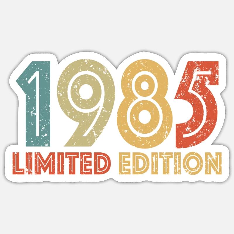 Limited edition 1985 - Sticker size S (10 x 10 cm) - white matte