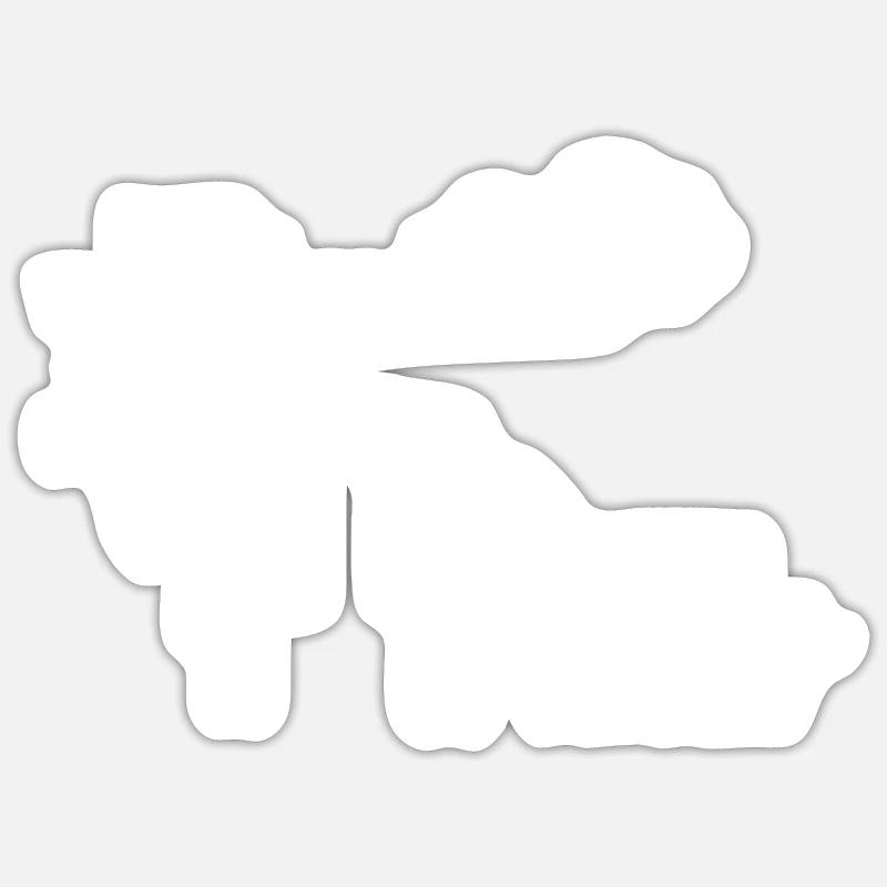 Funny Cloud Computing Papa Und Sohn - Sticker Größe S (10 x 10 cm) - Mattweiß