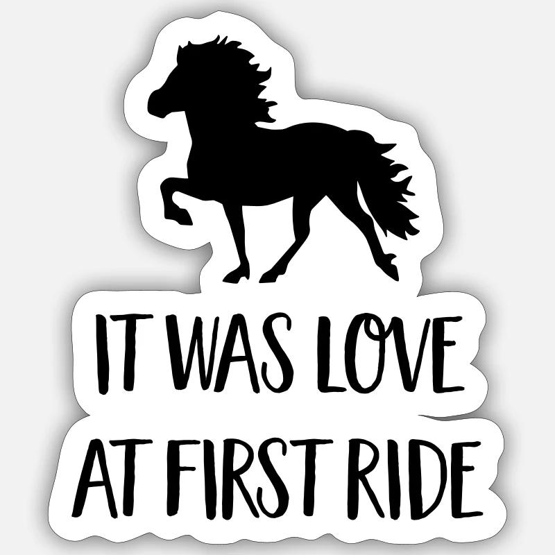 Islandpferd - Sticker Größe S (10 x 10 cm) - Mattweiß