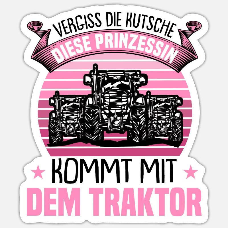Traktor Mädchen Sticker Größe S (10 x 10 cm)