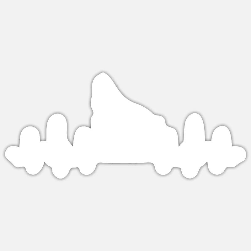 Wolf Hearbeat - Sticker taille S (10 x 10 cm) - blanc mat