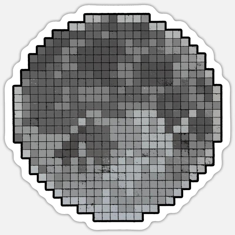 Lune - Sticker taille S (10 x 10 cm) - blanc mat
