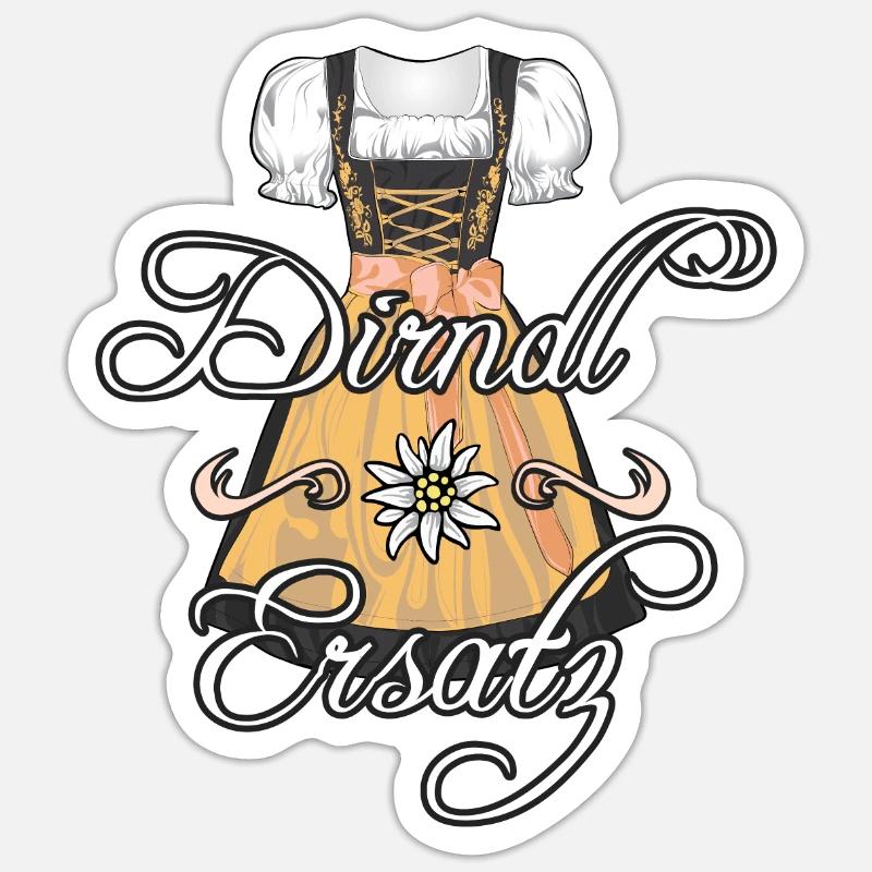 Dirndl Sprüche Sticker Größe S (10 x 10 cm)