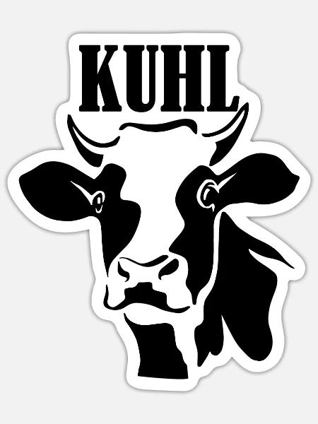 Kuhl Bauer Feld Traktor Landleben Geschenk - Sticker Größe S (10 x 10 cm) - Mattweiß