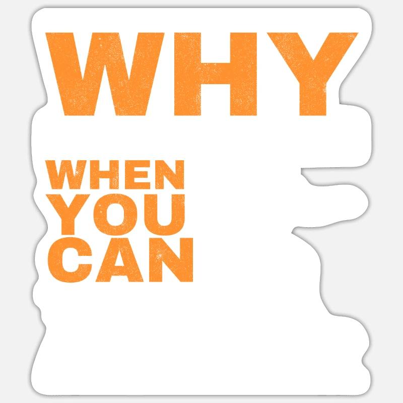 Why Run And Puke Discus Thrower Throw Tack And - Sticker taille S (10 x 10 cm) - blanc mat