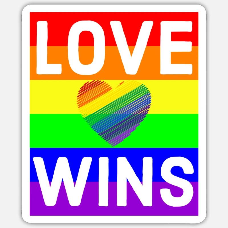 Rainbow, Rainbow, Rainbow, Rainbow, Rainbow - Sticker size S (10 x 10 cm) - white matte