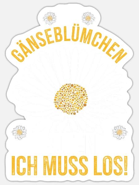 Gänseblümchen rufen Maßliebchen Blume - Sticker Größe S (10 x 10 cm) - Mattweiß