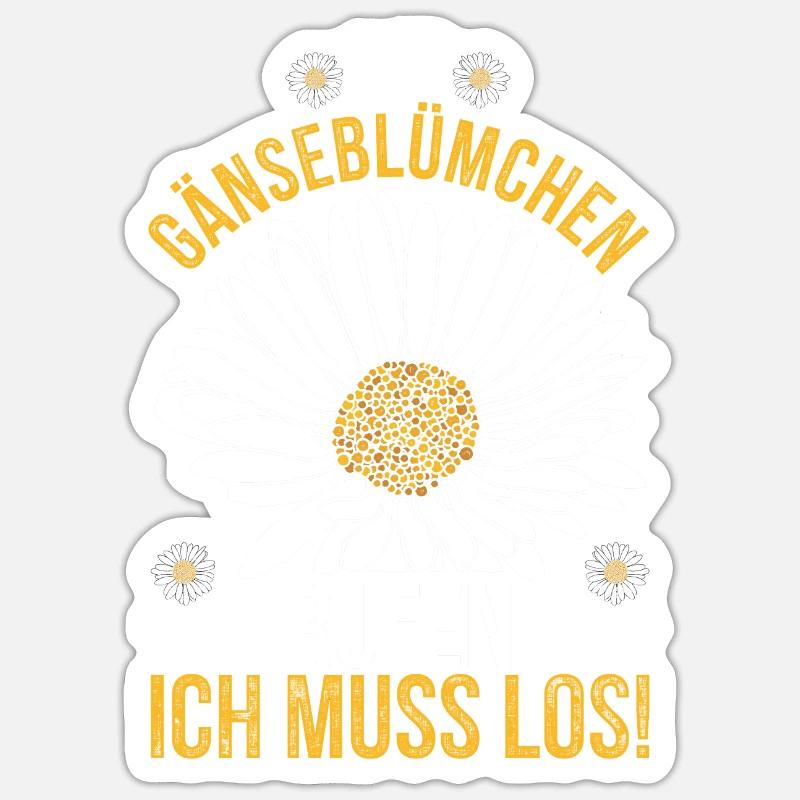 Gänseblümchen rufen Maßliebchen Blume - Sticker Größe S (10 x 10 cm) - Mattweiß