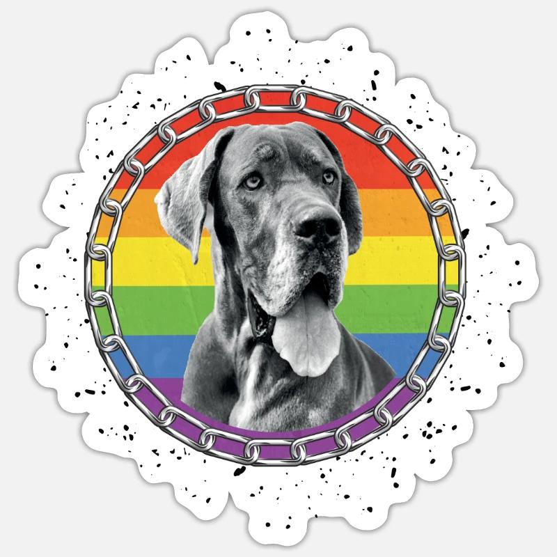 Deutsche Dogge oder Dänische Dogge Pride - hell Sticker Größe S (10 x 10 cm)